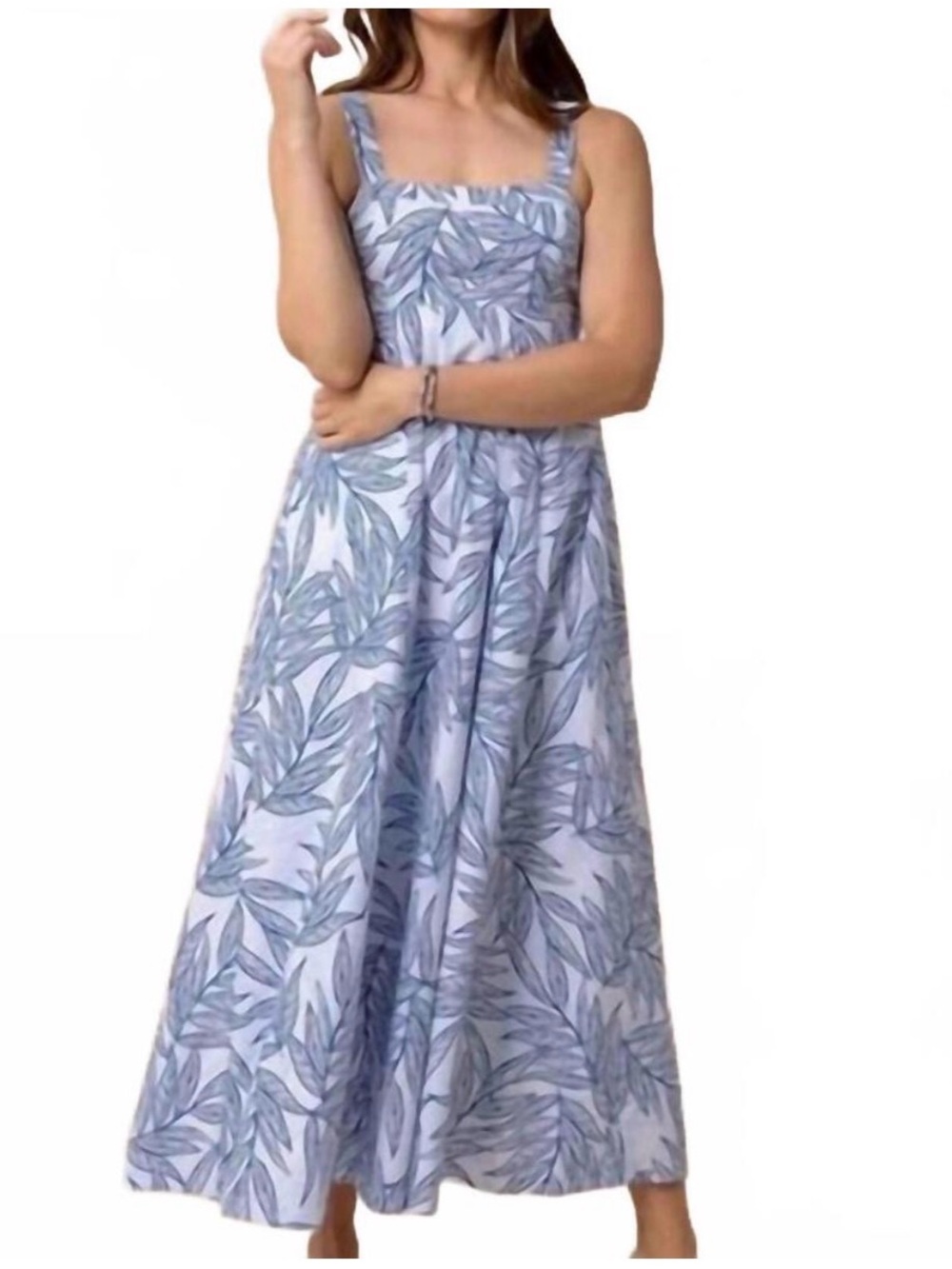 Southern Tide - Leighton Seersucker Tie Back Maxi Dress